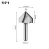 Router Bits Shank Solid Hardened Steel 1/4inch 6.35mm