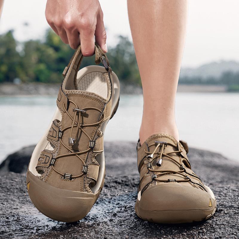 Fashion Fashion Men's Summer Sandals Men Soft Comfortable Beach Walking Shoes Quick-Dry Wading Aqua Shoes Best Seller Male Beach Sandaly