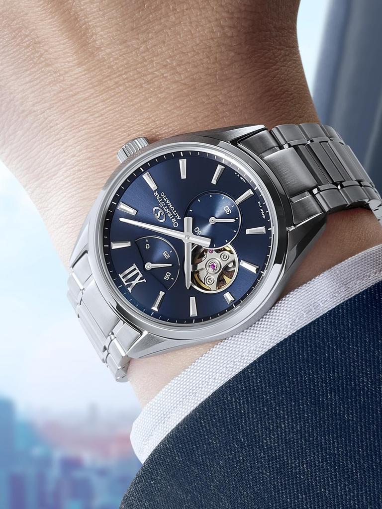 ORIENT STAR M34 F7 Semi-Skeleton Mechanical RK-BY0010L Men's Navy