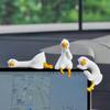 Mini Resin Goose Figurine Funny Resin Small Goose Computer Decor Collectible Cute 3D Craft Sculpture for Office Desk Car Dashboard Home Decor