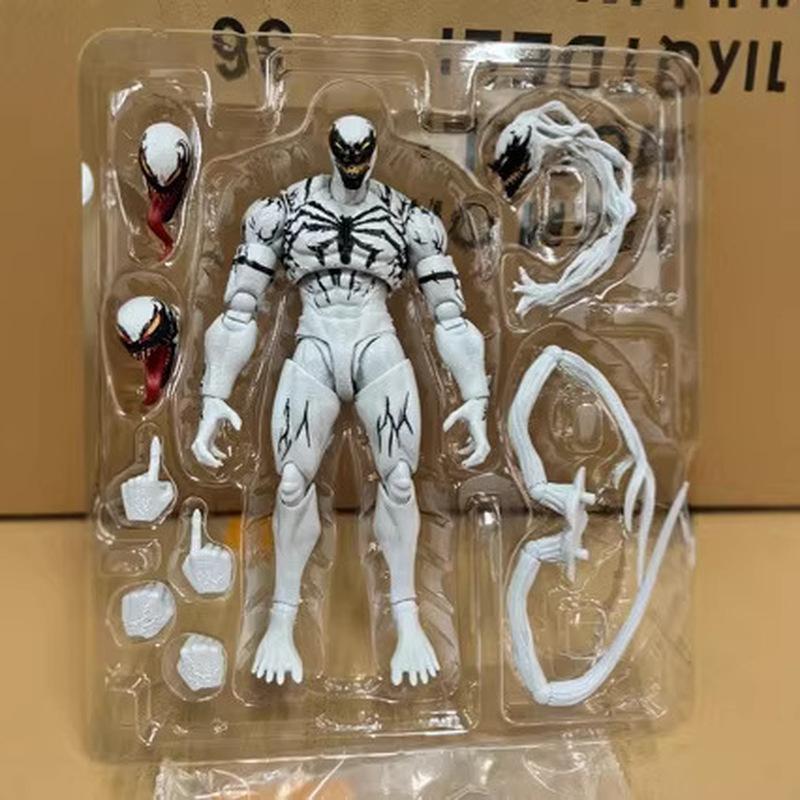 Высококачественный Сделано в Китае Shf Сыворотка Веном Белый Симбиот Человек-Паук Артикулируемый Настольный Орнамент Модель Фигурки Игрушка Подарки