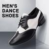 Men's Boys Breathable Ballroom Dance Shoes Latin Jazz Tango Waltz Black Leather Shoes