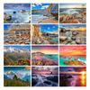 Алмазная картина, полный круглый квадратный природный пейзаж, настенные наклейки, мозаика, пляжная вышивка, горный пейзаж, алмазное искусство