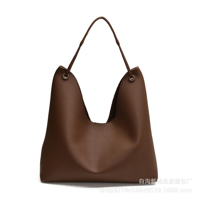 Trendy Fashion Tote Mother and Child Bag 2025 New Autumn and Winter Retro Niche Shoulder Bag High-end Underarm Bag