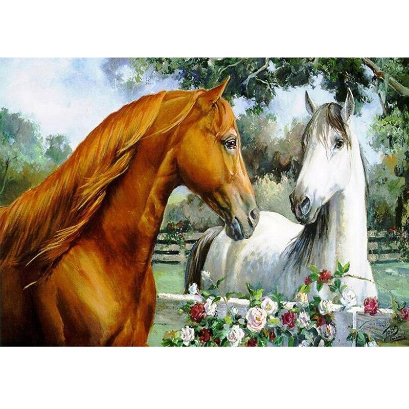 Horse DIY 5D Diamond Painting Full Round Drill Mosaic Animal Diamond Embroidery Cross Stitch Kits Home Decor