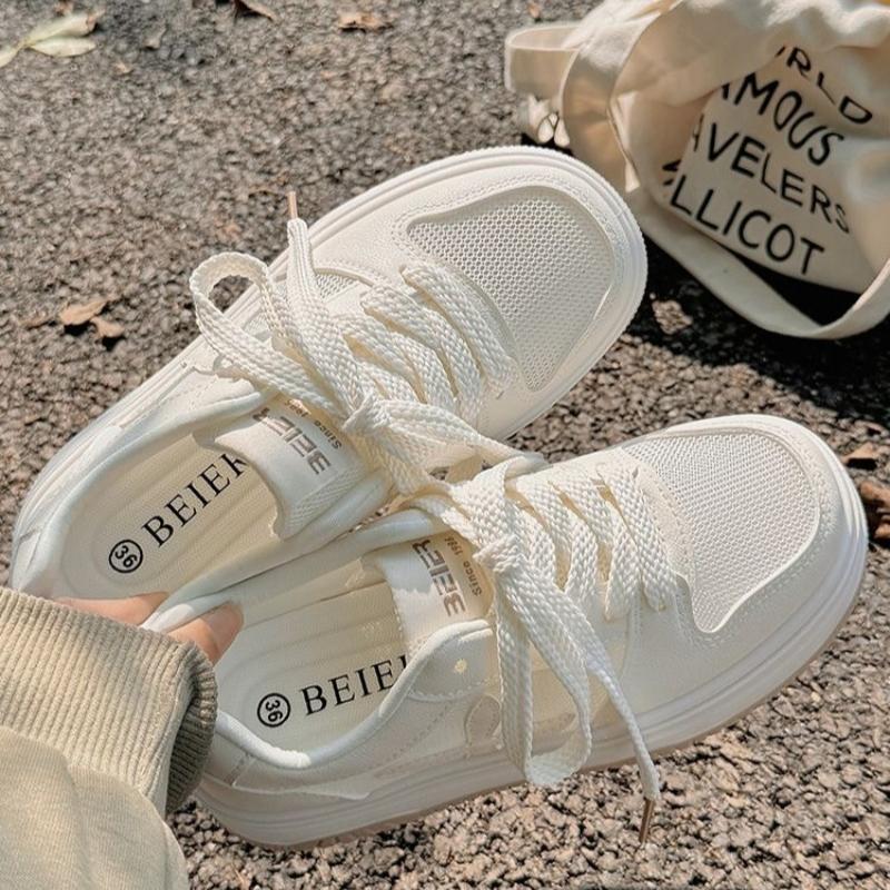 Модные спортивные туфли на толстой подошве японские повседневные парусиновые 2024 новые женские спортивные туфли на толстой подошве вулканизированные кроссовки для бега и тенниса
