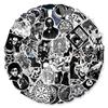 50 Black and White Gothic Style Graffiti Stickers Car Mobile Phone Skateboard Refrigerator Decoration Stickers