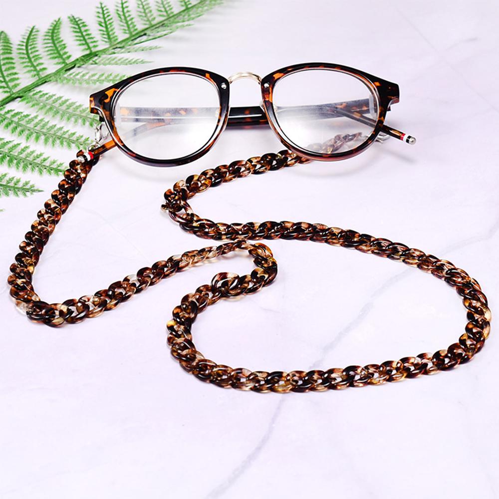 Eyewear Accessories Acrylic Anti Slip Leopard Neck Strap Mask Chain Eyeglasses Rope Glasses Chain