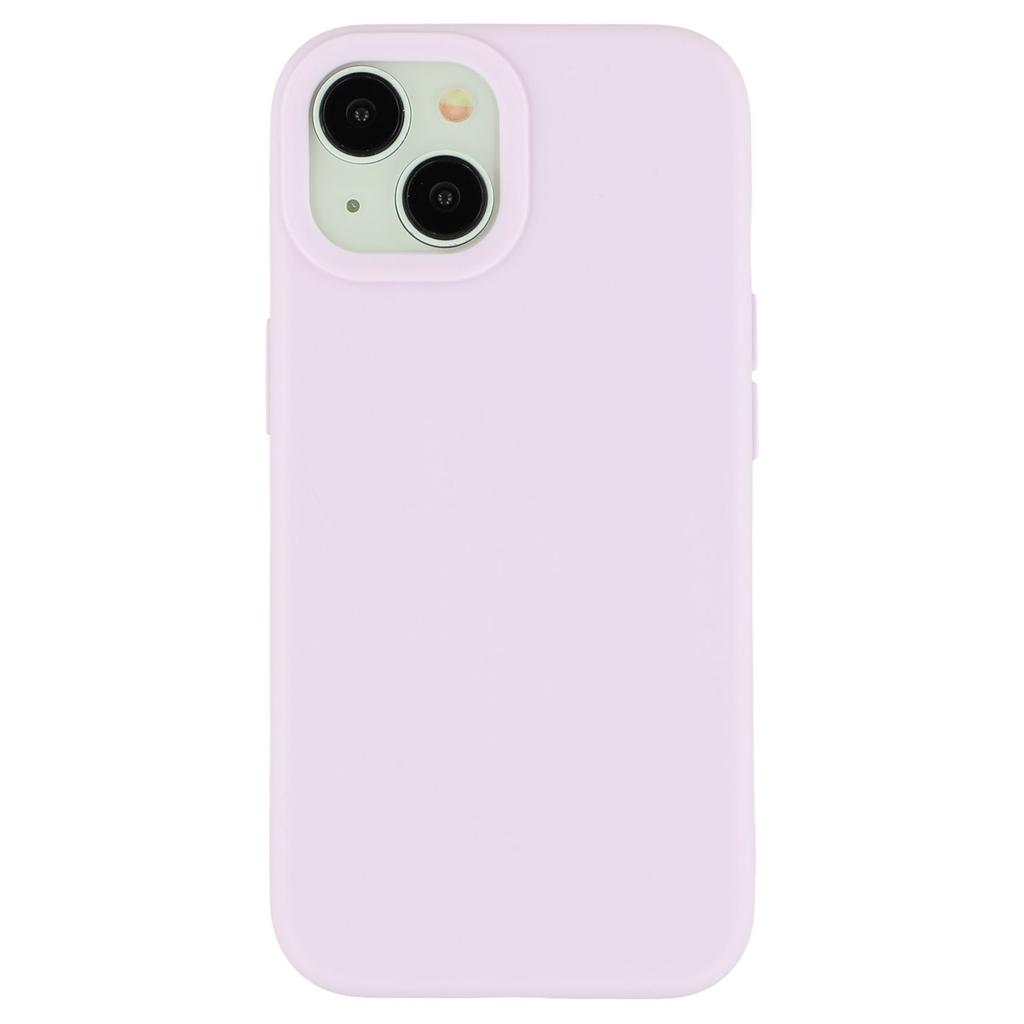 For iPhone 14 Case 2.0mm Thick Solid Color Soft TPU Phone Back Cover Large Lens Cutout