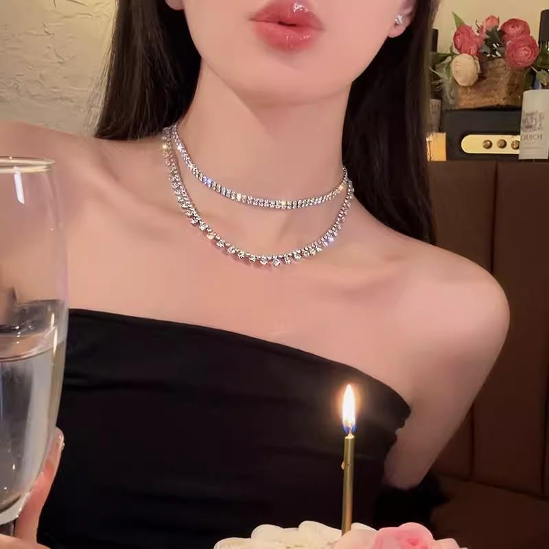 Роскошный набор ожерелий с кисточками из бриллиантов: Элегантная европейская и американская мода