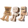 1/2/3Pcs Shaking Wooden Man Figurine Handmade Shaking Feet Wooden Doll Car Dashboard Desktop Decoration Ornament