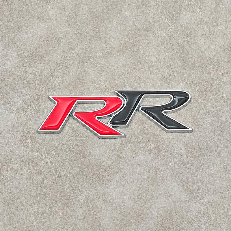 3D Metal RR Logo Car Rear Trunk Sticker Front Grille Badge Emblem Decal For Honda Accessories ako256