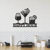Happy Hour Sign Metal Bar - Black. Home Decor Sign. Wall Art. Outdoor Decor. Living Room & Restaurant.Outdoor Ornament.
