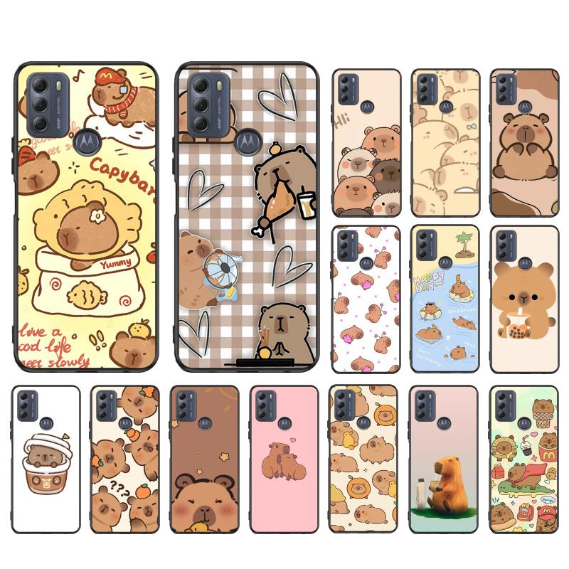 Cute Capybara Phone Case For Motorola Moto G85 G55 G05 G14 G75 G31 G50 G10 G20 G30 G60 G13 G32 G84 G54 G53 G72 G24 Power