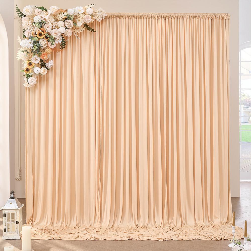 Backdrop Curtain Drapes Wrinkle-Free Polyester Fabric for Birthday Baby Shower Parties Photo Photography Wedding Decoration