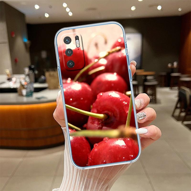 UP21 Cherry summer fruit Transparent Phone Case for Samsung Galaxy A04 A04S A14 A23 A34 A54 M23 M33 M52 M53