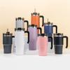 Insulated Cup Practical Double-layer with Handle Stainless Steel Car Thermal Coffee Straw Outdoor Supply