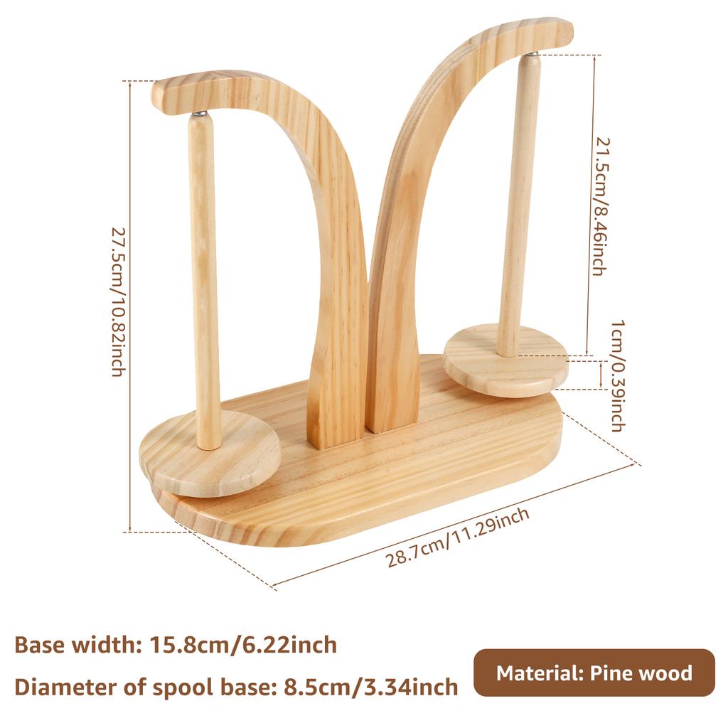 Деревянный держатель пряжи, инструменты для прядения и вязания, держатель пряжи для вязания крючком, вращающаяся магнитная катушка для ниток, моталка для шерстяных клубков, вращающаяся прялка