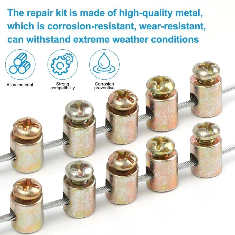 10-40 шт. Стальной тросовый зажим Металлические медные зажимы Сверхпрочный нержавеющий строп Инструмент Регулируемые крепежные аксессуары