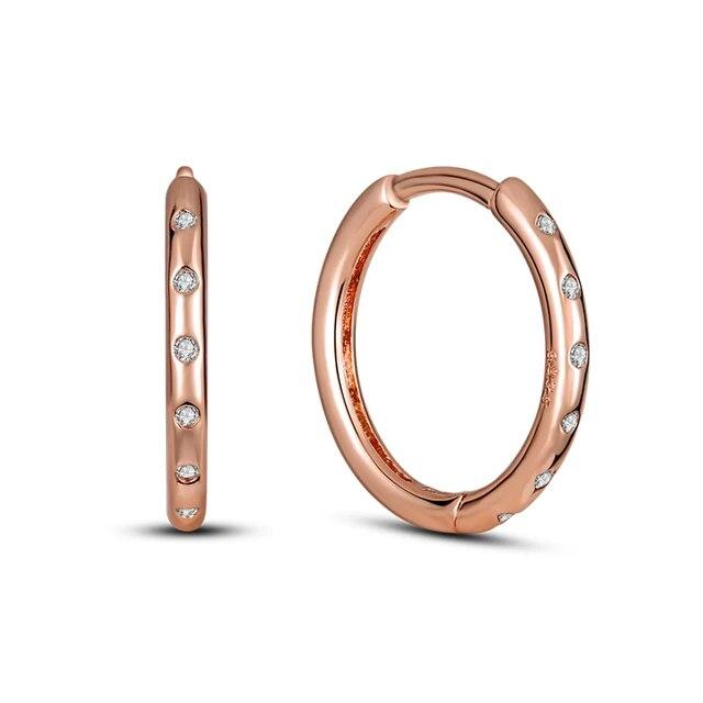 Сверкающие цирконовые серьги-кольца из серебра 925 пробы, круглые серьги в форме сердца для женщин, свадебные украшения для помолвки