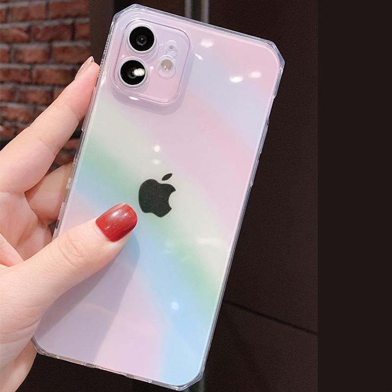 Красочный розовый Радужный прозрачный чехол для телефона для Iphone 14 Pro Max 13 12 11 X Xs Xr 7 8 Plus Mini Fashion Мягкий противоударный чехол