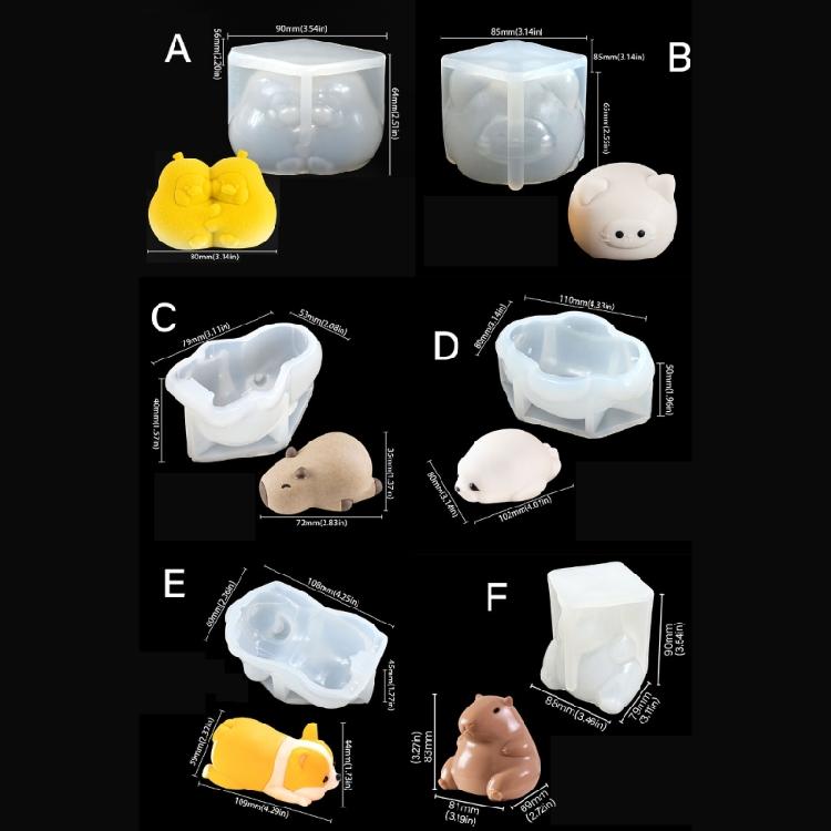 Lovely Animals Silicone Molds Nonstick Mousses Cake Molds Cake Decorating Tool for Truffles Cheesecakes Easy to Clean