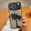 Креативный чехол "Кокосовый закат" для iPhone 17 Pro Max Чехол iPhone 16 15 14 13 Pro Max 17E Магнитный Для Magsafe Тонкое кольцо Гибридный TPU+PC Матовая крышка