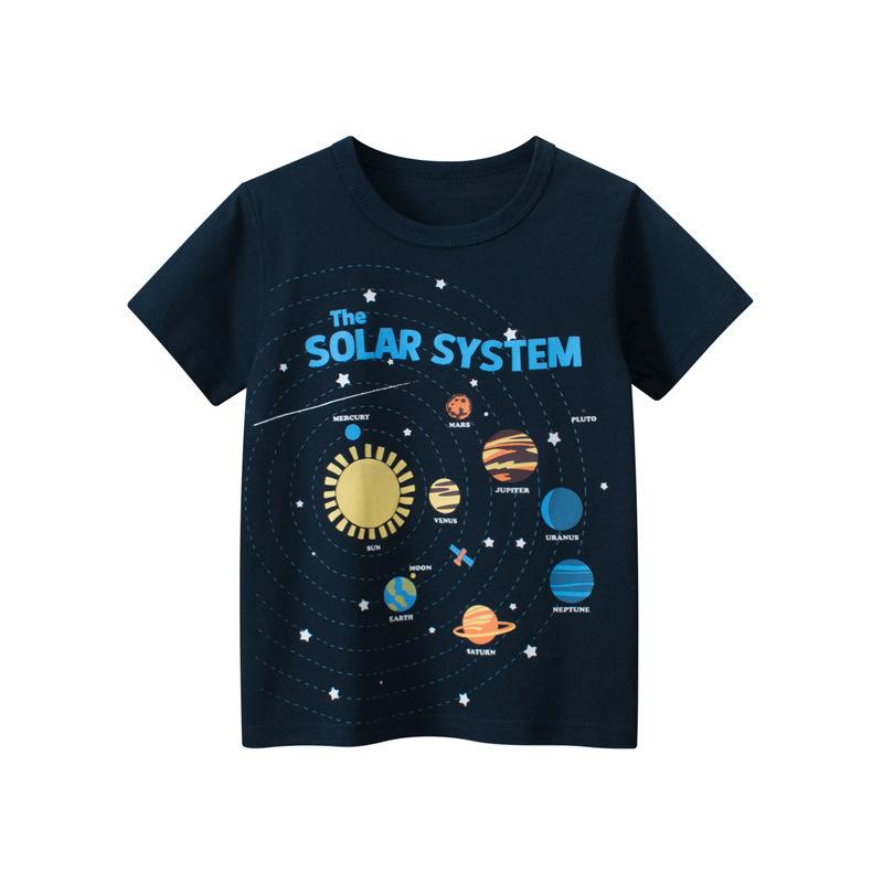Boys Summer Short Sleeve T Shirt for Toddlers and Kids Cotton Top