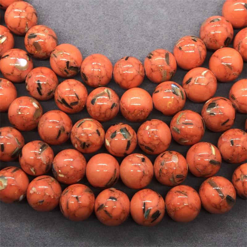 Круглые свободные золотые нити ракушки каменные разделительные бусины для изготовления ювелирных изделий своими руками браслет с подвесками 6/8/10 мм