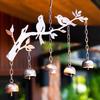 Perching Bird Hanging Wind Chime Weather-proof Vintage Metal Wind Bell
