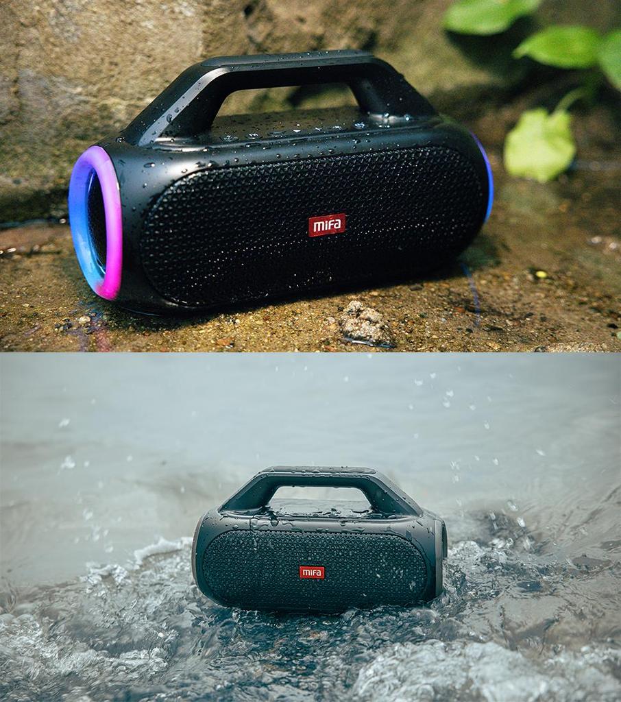 Bluetooth-динамик mifa WildBox 60 Вт, Bluetooth 5,3, беспроводные громкоговорители, громкие с технологией BassUp, IPX7, водонепроницаемый динамик для кемпинга