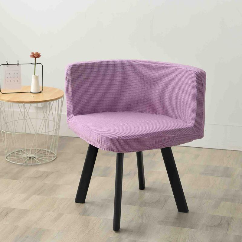 Треугольный чехол на стул Эластичный Полностью обернутый Изогнутый Утолщенный Моющийся Интегрированный с спинкой Домашний Ресторан Полукруглый Чехол на табурет