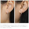 LOKUMI earrings made in Japan platinum Pt900 post Pt900 Compatible with metal allergies hoop hoop earrings catchless one touch Bijou pave rhinestone