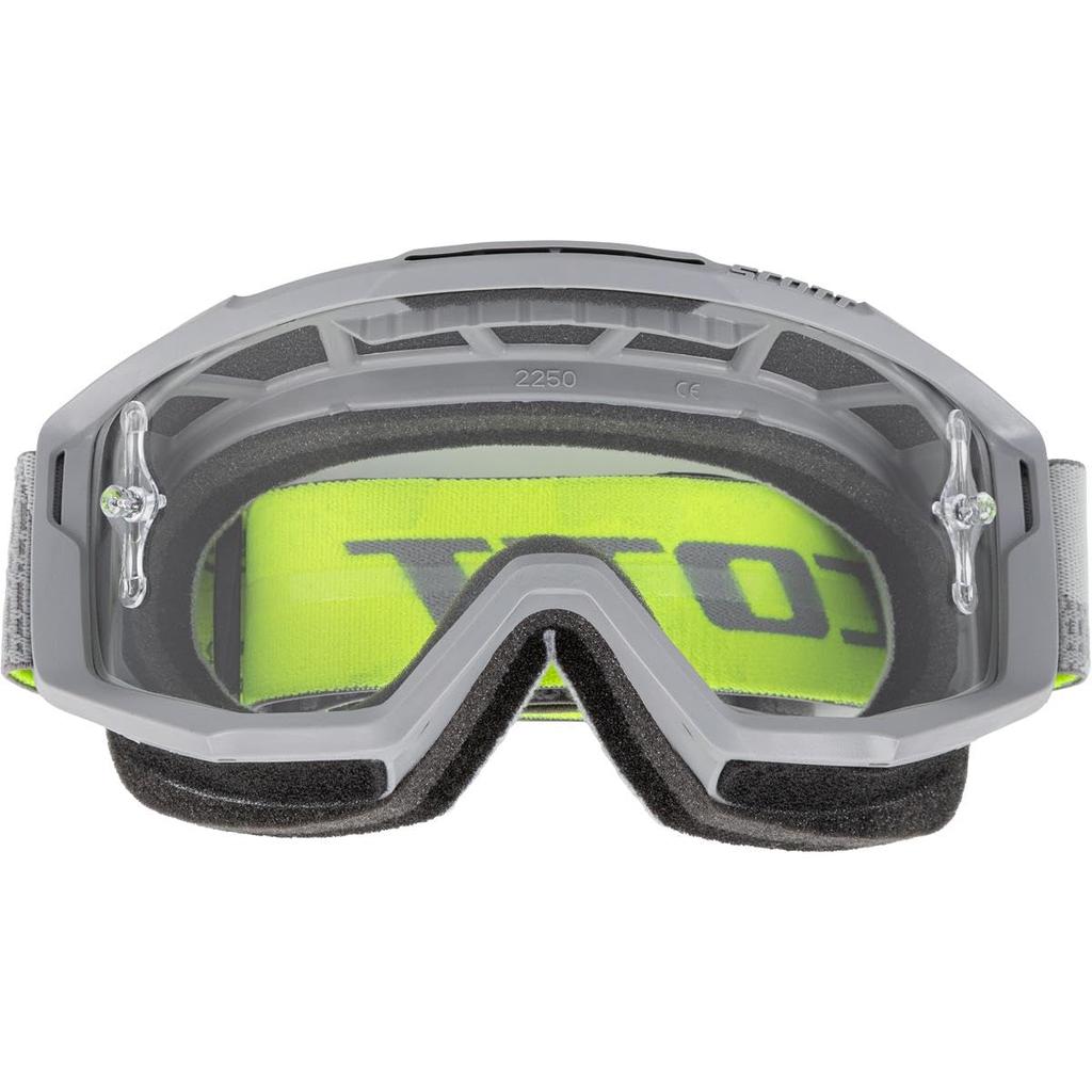 Scott 285537-7697113 Split OTG Goggles, Light Grey/Neon Yellow with Clear Works Lens