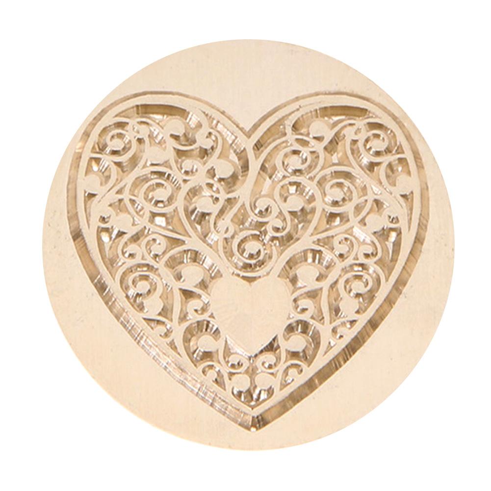 Gold-plated Brass Head Paint Seal Retro DIY Envelope Wax Seal Stamp Post Decor