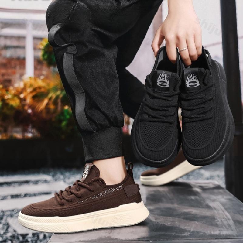 Мода Модный тренд Повседневная спортивная мужская обувь 2025 Весна Сетчатая дышащая Удобная обувь на толстой подошве Универсальные низкие массивные кроссовки