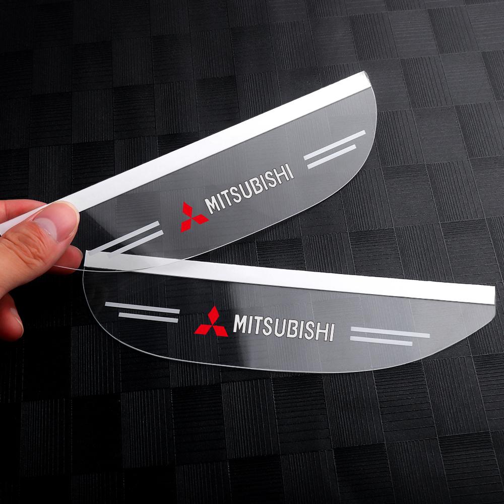 Car Transparent  Back Rain Eyebrow Cover Auto Rearview Mirror Rain Shade For Mitsubishi Ralliart Lancer Outlander Colt L200 ASX