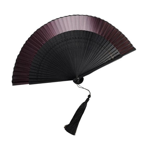 Ancient Fan Hollow Out with Tassels Vintage Bamboo Folding Fan Decor Ladies Hand Fan Daily Use