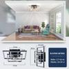 Ventilateur de plafond silencieux NETTLIFE avec éclairage LED, 3000-6500K, télécommande minuterie, 6 vitesses, chambre/salon