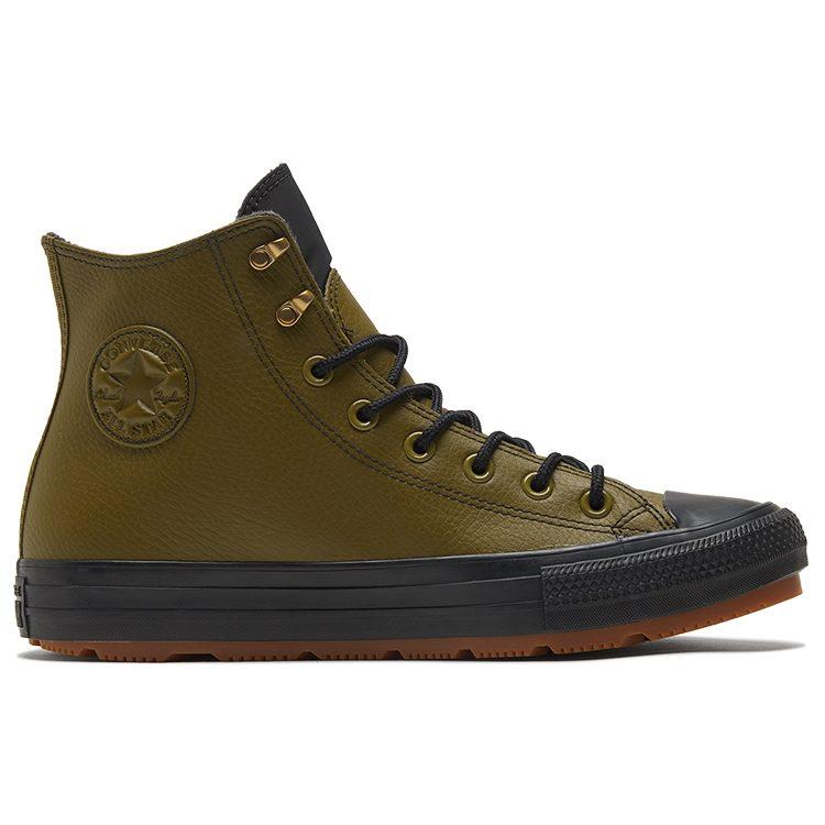 Кеды Converse Chuck Taylor All Star Зимние Кожаные Высокие 'Темный Мох' 169400C
