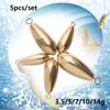 5pcs Split Line Sinkers Additional Weight Sinker Hook Connector Brass Fishing Lead fall