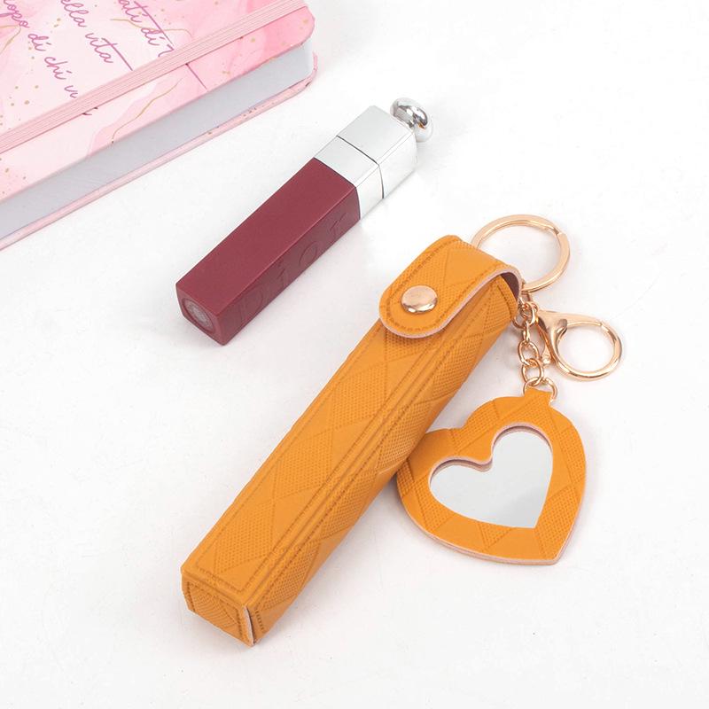 Plaid Lipstick & Lip Balm Keychain Bag - Portable Makeup & Coin Purse 2025 Edition