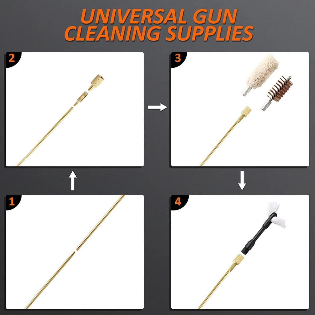 25 шт. щетка для чистки огнестрельного оружия, набор хлопковых щеток из медной проволоки
