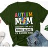 Футболка с принтом «Autism Mom Letter», женская, с коротким рукавом и круглым вырезом, свободная, летняя, женская, футболка, топы, Camisetas Mujer