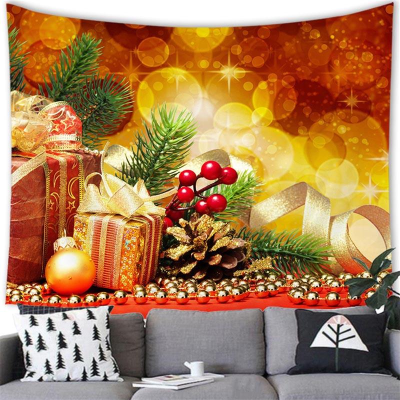 Рождественские шары с принтом, украшение, гобелен, домашний декор, гобелен, Рождественская комната, гостиная, Настенный декор, фон Tapisserie de Noël