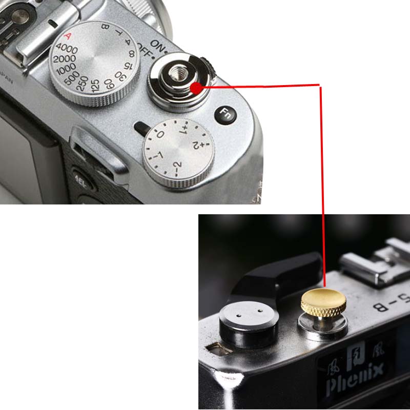 Gold Silver Black Red Metal Camera Shutter Release Button Pure Copper for Fujifilm XT3 XT30 XT20 Leica M Series Micro SLR Camera