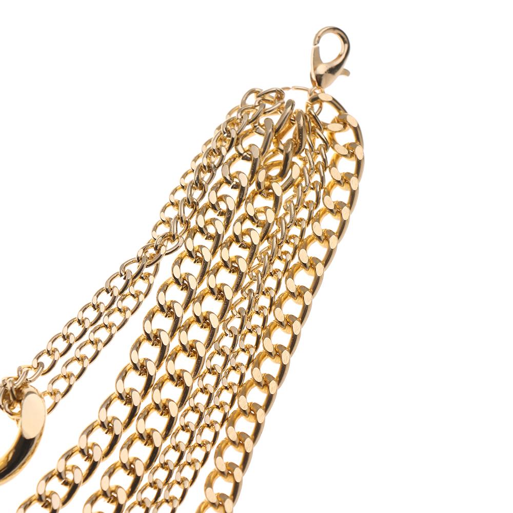 Fashion Collar Statement Hip Hop Jewelry Pendant Necklace Thick Curb Chain Punk Choker Multi-layer
