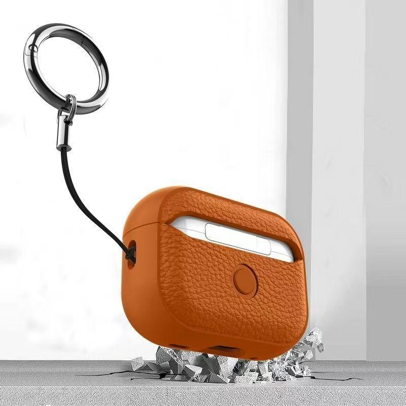 2025 Новинка для чехла AirPods 4 Apple второе поколение с кожаным узором Аксессуары для Bluetooth-наушников Чехол для AirPods pro2