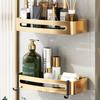 Luxury Bathroom Shelves Set Triangle Corner Shower Storage Holder Wall Shelf Toilet Rack Organizer Bathroom Furniture Sets Gold