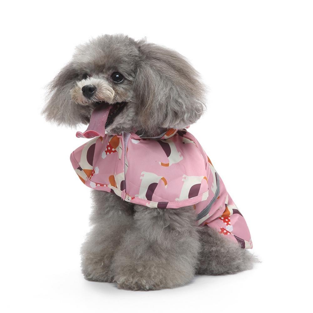 Waterproof Pet Dog Raincoat Jumpsuit Reflective Rain Coat Sunscreen Outdoor Clothes Jacket for Large Small Dog Puppy